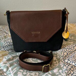 Hobby | Black Canvas + Brown Leather